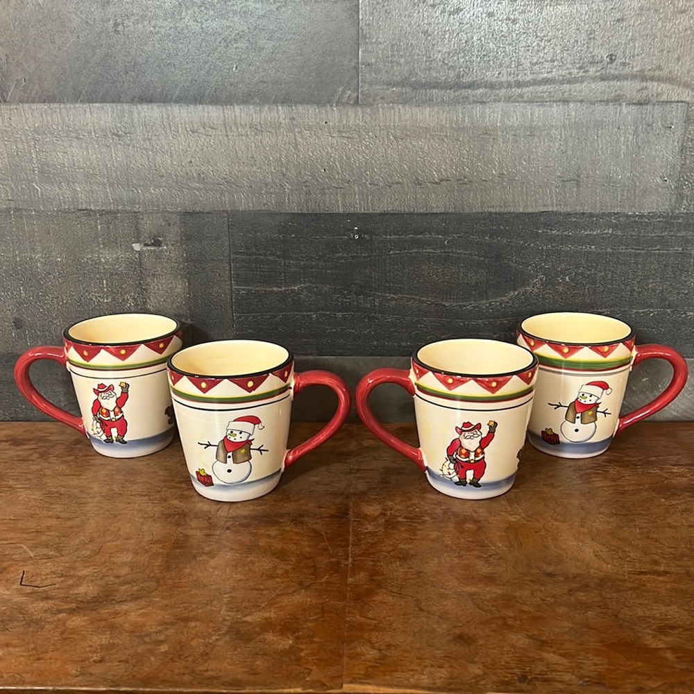 4 Fun Holiday Market Southwest Christmas 14oz Mugs
